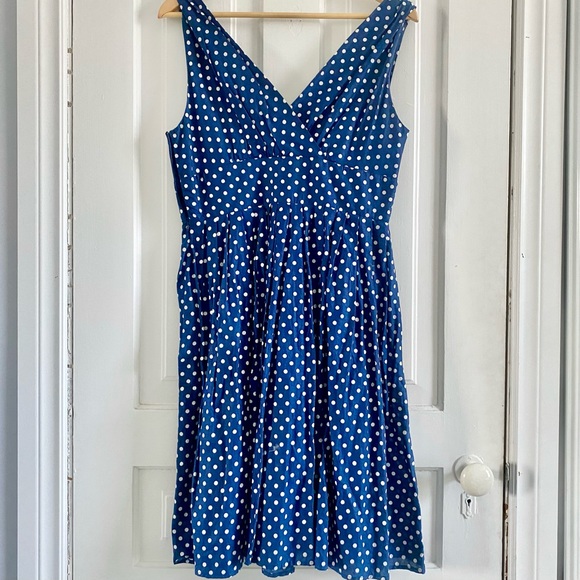 Molly Bracken — Blue & White Polka Dot Dress - Picture 3 of 5